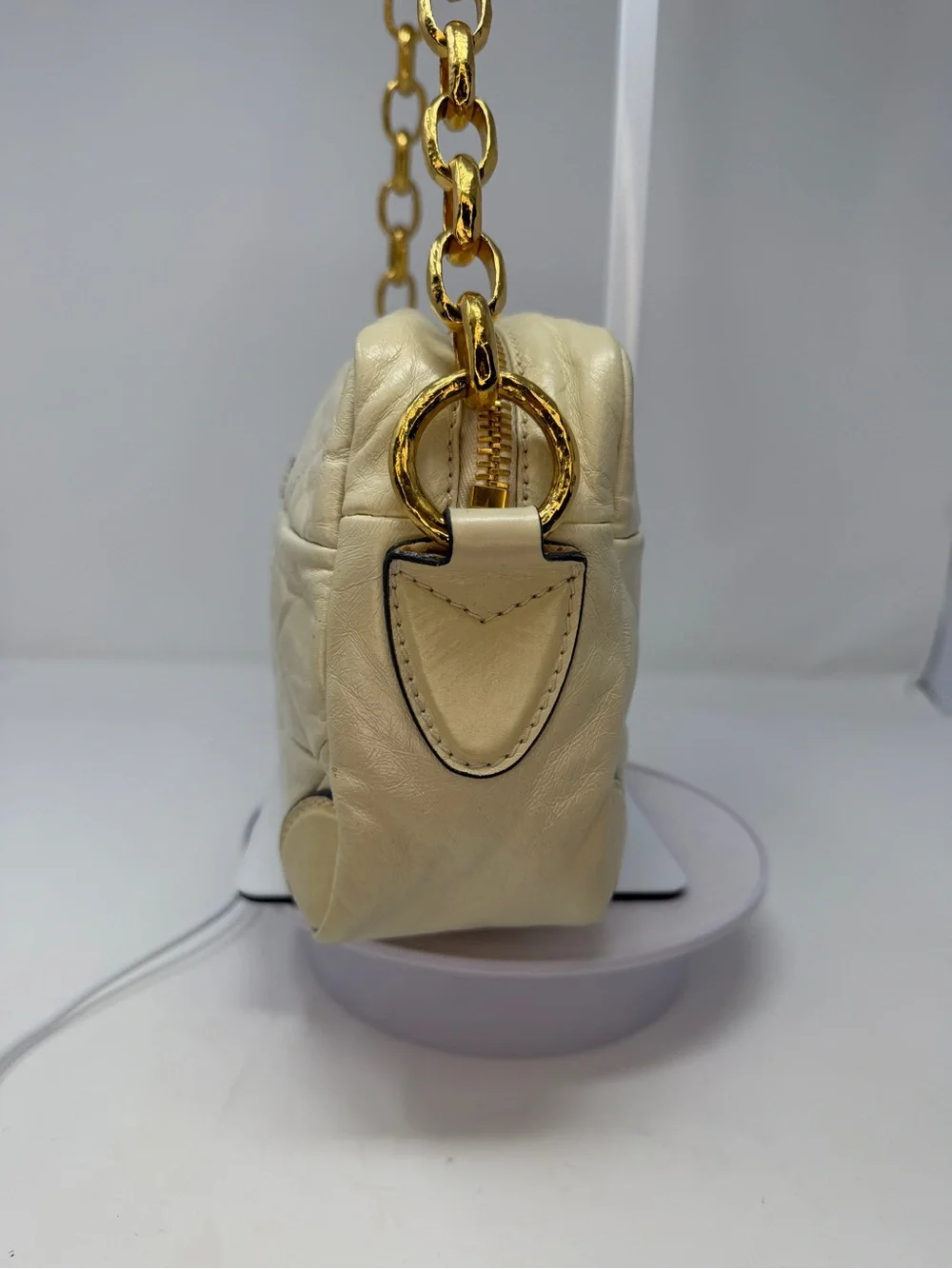 Marc Jacobs Quilted Leather Raquel Ivory Shoulder Bag Spring 2007 collection